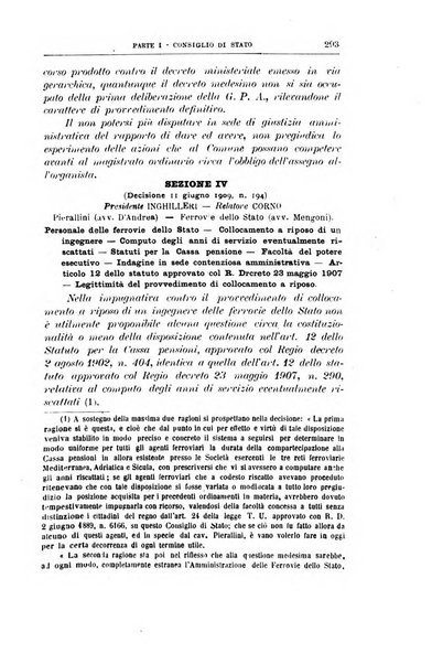 La giustizia amministrativa raccolta di decisioni e pareri del Consiglio di Stato, decisioni della Corte dei conti, sentenze della Cassazione di Roma, e decisioni delle Giunte provinciali amministrative