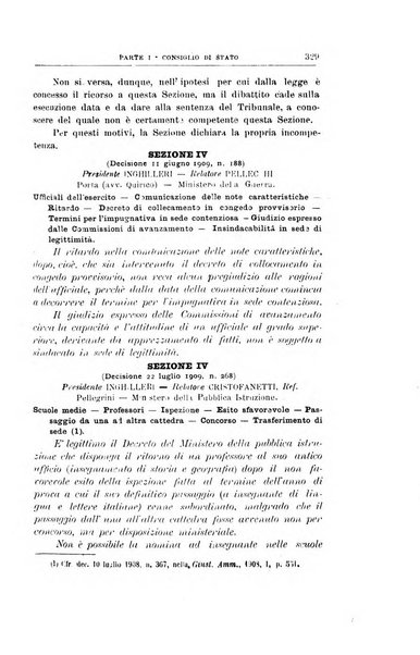 La giustizia amministrativa raccolta di decisioni e pareri del Consiglio di Stato, decisioni della Corte dei conti, sentenze della Cassazione di Roma, e decisioni delle Giunte provinciali amministrative