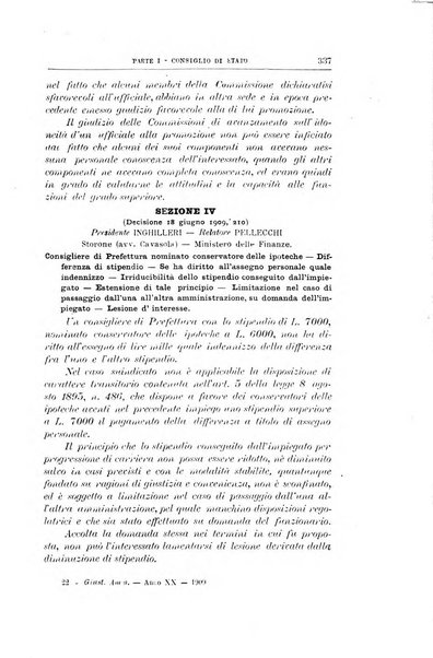 La giustizia amministrativa raccolta di decisioni e pareri del Consiglio di Stato, decisioni della Corte dei conti, sentenze della Cassazione di Roma, e decisioni delle Giunte provinciali amministrative