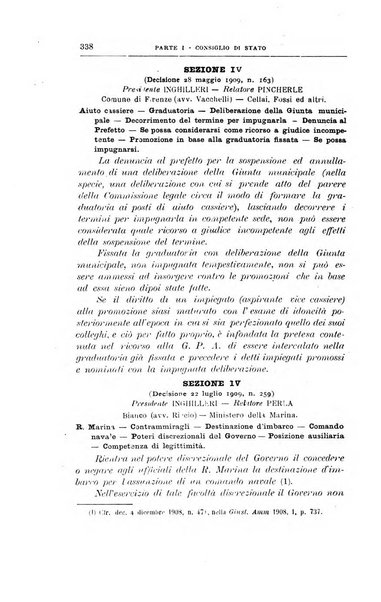 La giustizia amministrativa raccolta di decisioni e pareri del Consiglio di Stato, decisioni della Corte dei conti, sentenze della Cassazione di Roma, e decisioni delle Giunte provinciali amministrative