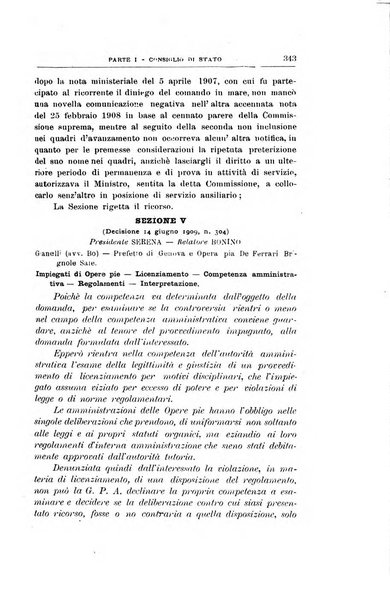 La giustizia amministrativa raccolta di decisioni e pareri del Consiglio di Stato, decisioni della Corte dei conti, sentenze della Cassazione di Roma, e decisioni delle Giunte provinciali amministrative