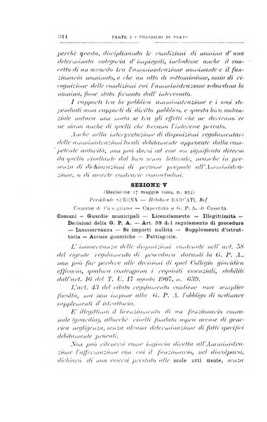 La giustizia amministrativa raccolta di decisioni e pareri del Consiglio di Stato, decisioni della Corte dei conti, sentenze della Cassazione di Roma, e decisioni delle Giunte provinciali amministrative