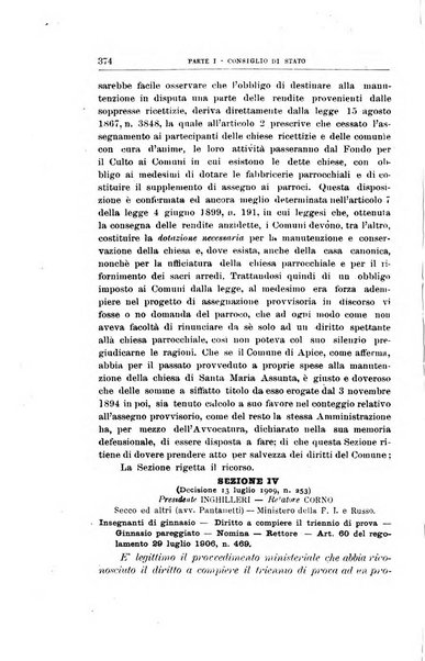 La giustizia amministrativa raccolta di decisioni e pareri del Consiglio di Stato, decisioni della Corte dei conti, sentenze della Cassazione di Roma, e decisioni delle Giunte provinciali amministrative