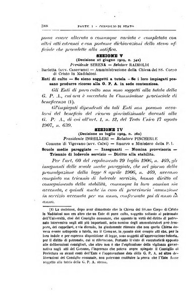 La giustizia amministrativa raccolta di decisioni e pareri del Consiglio di Stato, decisioni della Corte dei conti, sentenze della Cassazione di Roma, e decisioni delle Giunte provinciali amministrative