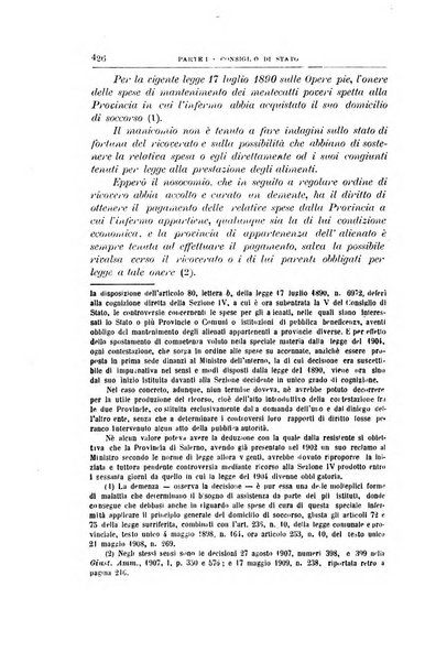 La giustizia amministrativa raccolta di decisioni e pareri del Consiglio di Stato, decisioni della Corte dei conti, sentenze della Cassazione di Roma, e decisioni delle Giunte provinciali amministrative