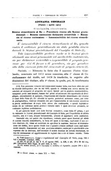 La giustizia amministrativa raccolta di decisioni e pareri del Consiglio di Stato, decisioni della Corte dei conti, sentenze della Cassazione di Roma, e decisioni delle Giunte provinciali amministrative