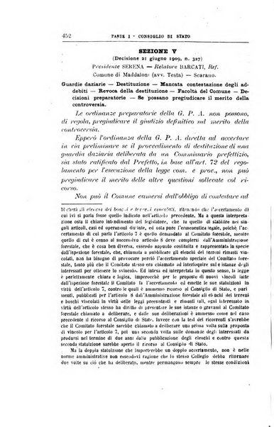 La giustizia amministrativa raccolta di decisioni e pareri del Consiglio di Stato, decisioni della Corte dei conti, sentenze della Cassazione di Roma, e decisioni delle Giunte provinciali amministrative