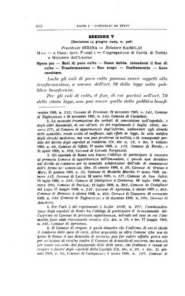 La giustizia amministrativa raccolta di decisioni e pareri del Consiglio di Stato, decisioni della Corte dei conti, sentenze della Cassazione di Roma, e decisioni delle Giunte provinciali amministrative