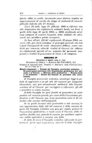 La giustizia amministrativa raccolta di decisioni e pareri del Consiglio di Stato, decisioni della Corte dei conti, sentenze della Cassazione di Roma, e decisioni delle Giunte provinciali amministrative