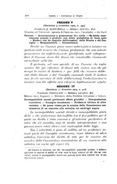 La giustizia amministrativa raccolta di decisioni e pareri del Consiglio di Stato, decisioni della Corte dei conti, sentenze della Cassazione di Roma, e decisioni delle Giunte provinciali amministrative