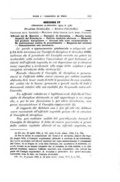 La giustizia amministrativa raccolta di decisioni e pareri del Consiglio di Stato, decisioni della Corte dei conti, sentenze della Cassazione di Roma, e decisioni delle Giunte provinciali amministrative