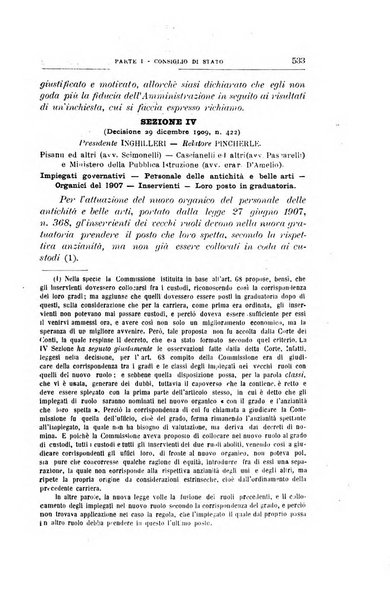 La giustizia amministrativa raccolta di decisioni e pareri del Consiglio di Stato, decisioni della Corte dei conti, sentenze della Cassazione di Roma, e decisioni delle Giunte provinciali amministrative