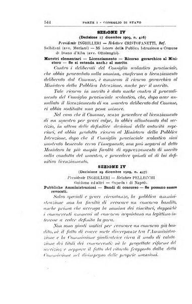 La giustizia amministrativa raccolta di decisioni e pareri del Consiglio di Stato, decisioni della Corte dei conti, sentenze della Cassazione di Roma, e decisioni delle Giunte provinciali amministrative