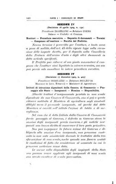 La giustizia amministrativa raccolta di decisioni e pareri del Consiglio di Stato, decisioni della Corte dei conti, sentenze della Cassazione di Roma, e decisioni delle Giunte provinciali amministrative