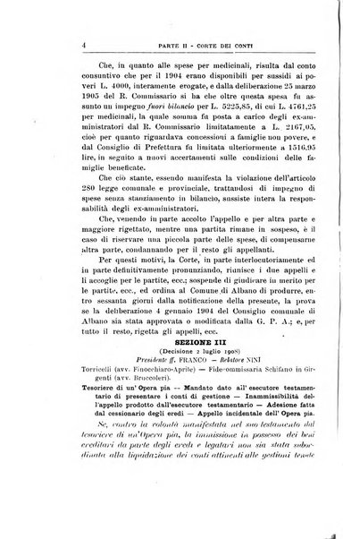 La giustizia amministrativa raccolta di decisioni e pareri del Consiglio di Stato, decisioni della Corte dei conti, sentenze della Cassazione di Roma, e decisioni delle Giunte provinciali amministrative