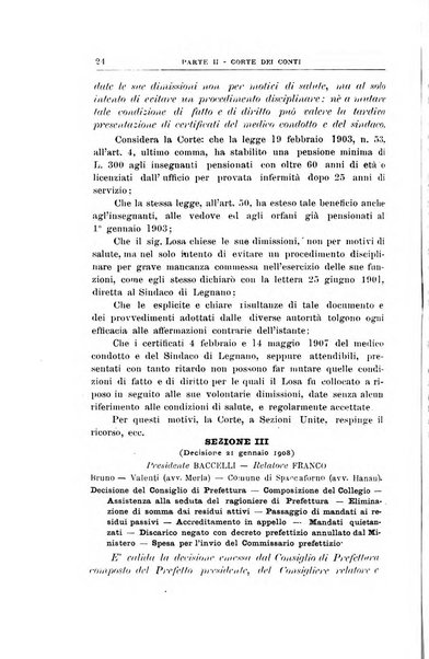 La giustizia amministrativa raccolta di decisioni e pareri del Consiglio di Stato, decisioni della Corte dei conti, sentenze della Cassazione di Roma, e decisioni delle Giunte provinciali amministrative