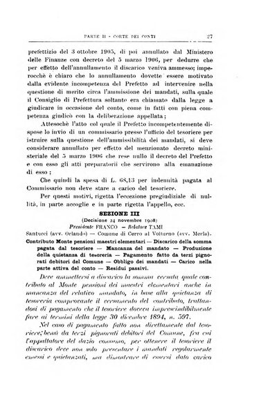 La giustizia amministrativa raccolta di decisioni e pareri del Consiglio di Stato, decisioni della Corte dei conti, sentenze della Cassazione di Roma, e decisioni delle Giunte provinciali amministrative