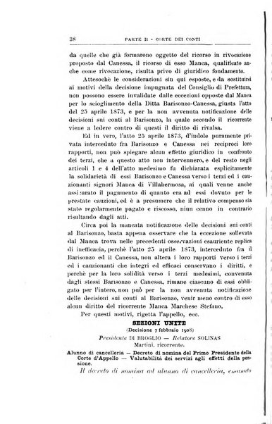 La giustizia amministrativa raccolta di decisioni e pareri del Consiglio di Stato, decisioni della Corte dei conti, sentenze della Cassazione di Roma, e decisioni delle Giunte provinciali amministrative