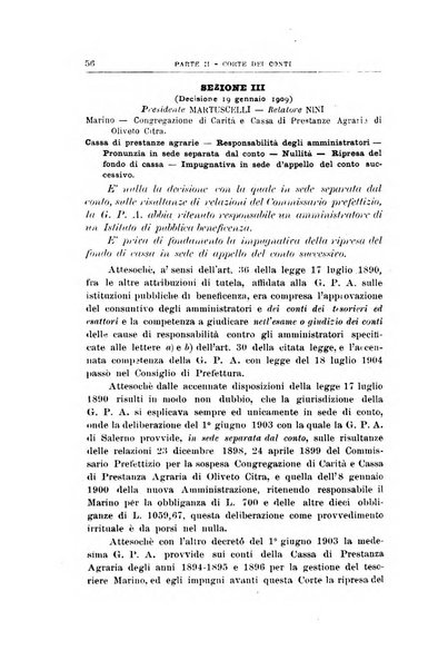 La giustizia amministrativa raccolta di decisioni e pareri del Consiglio di Stato, decisioni della Corte dei conti, sentenze della Cassazione di Roma, e decisioni delle Giunte provinciali amministrative