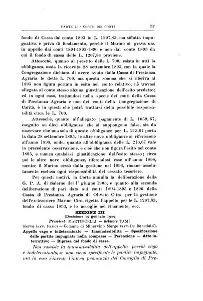 La giustizia amministrativa raccolta di decisioni e pareri del Consiglio di Stato, decisioni della Corte dei conti, sentenze della Cassazione di Roma, e decisioni delle Giunte provinciali amministrative