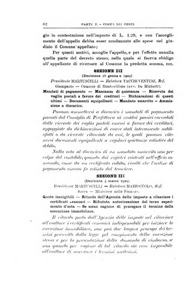 La giustizia amministrativa raccolta di decisioni e pareri del Consiglio di Stato, decisioni della Corte dei conti, sentenze della Cassazione di Roma, e decisioni delle Giunte provinciali amministrative