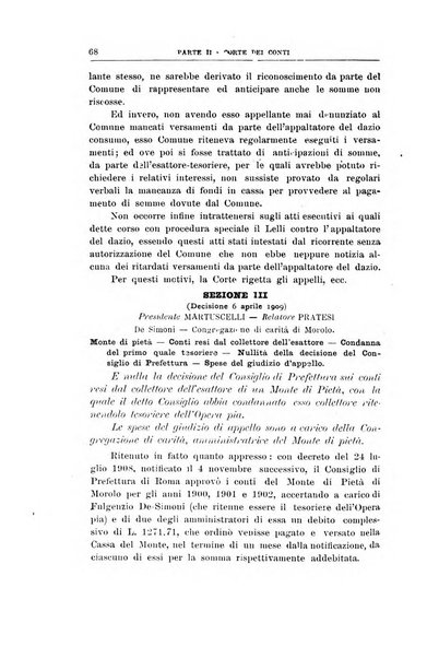 La giustizia amministrativa raccolta di decisioni e pareri del Consiglio di Stato, decisioni della Corte dei conti, sentenze della Cassazione di Roma, e decisioni delle Giunte provinciali amministrative