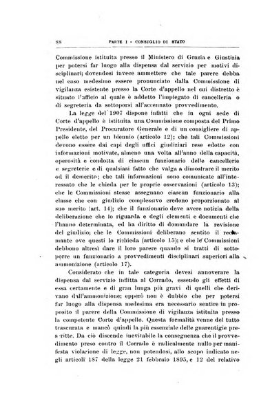 La giustizia amministrativa raccolta di decisioni e pareri del Consiglio di Stato, decisioni della Corte dei conti, sentenze della Cassazione di Roma, e decisioni delle Giunte provinciali amministrative