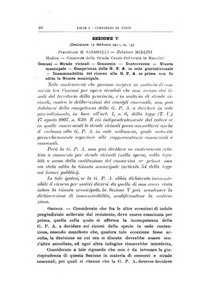 La giustizia amministrativa raccolta di decisioni e pareri del Consiglio di Stato, decisioni della Corte dei conti, sentenze della Cassazione di Roma, e decisioni delle Giunte provinciali amministrative