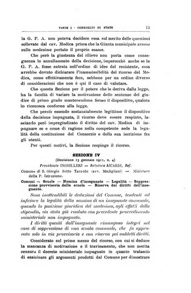 La giustizia amministrativa raccolta di decisioni e pareri del Consiglio di Stato, decisioni della Corte dei conti, sentenze della Cassazione di Roma, e decisioni delle Giunte provinciali amministrative