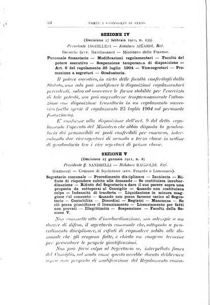 La giustizia amministrativa raccolta di decisioni e pareri del Consiglio di Stato, decisioni della Corte dei conti, sentenze della Cassazione di Roma, e decisioni delle Giunte provinciali amministrative