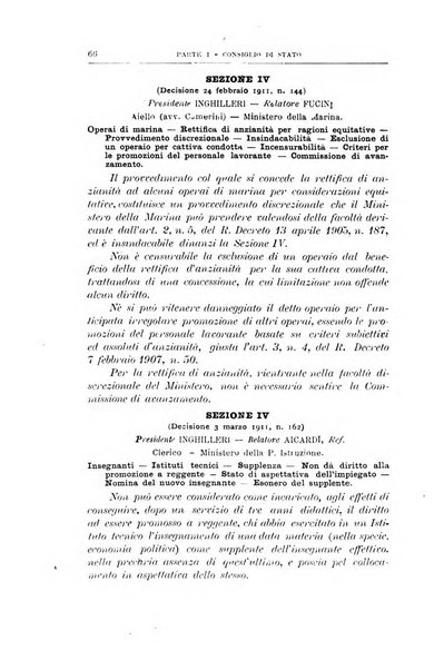 La giustizia amministrativa raccolta di decisioni e pareri del Consiglio di Stato, decisioni della Corte dei conti, sentenze della Cassazione di Roma, e decisioni delle Giunte provinciali amministrative