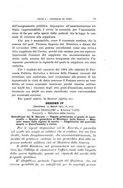 La giustizia amministrativa raccolta di decisioni e pareri del Consiglio di Stato, decisioni della Corte dei conti, sentenze della Cassazione di Roma, e decisioni delle Giunte provinciali amministrative