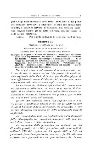 La giustizia amministrativa raccolta di decisioni e pareri del Consiglio di Stato, decisioni della Corte dei conti, sentenze della Cassazione di Roma, e decisioni delle Giunte provinciali amministrative