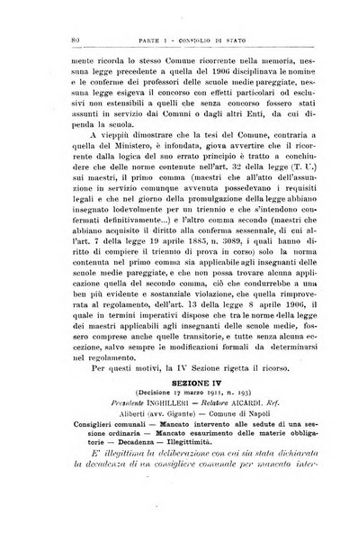 La giustizia amministrativa raccolta di decisioni e pareri del Consiglio di Stato, decisioni della Corte dei conti, sentenze della Cassazione di Roma, e decisioni delle Giunte provinciali amministrative