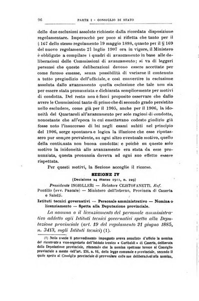 La giustizia amministrativa raccolta di decisioni e pareri del Consiglio di Stato, decisioni della Corte dei conti, sentenze della Cassazione di Roma, e decisioni delle Giunte provinciali amministrative