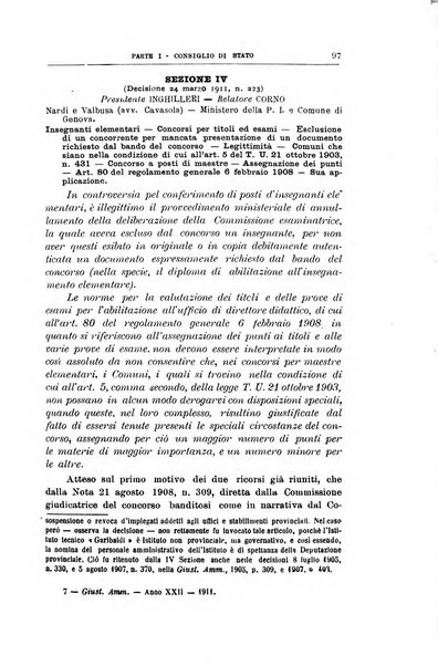 La giustizia amministrativa raccolta di decisioni e pareri del Consiglio di Stato, decisioni della Corte dei conti, sentenze della Cassazione di Roma, e decisioni delle Giunte provinciali amministrative