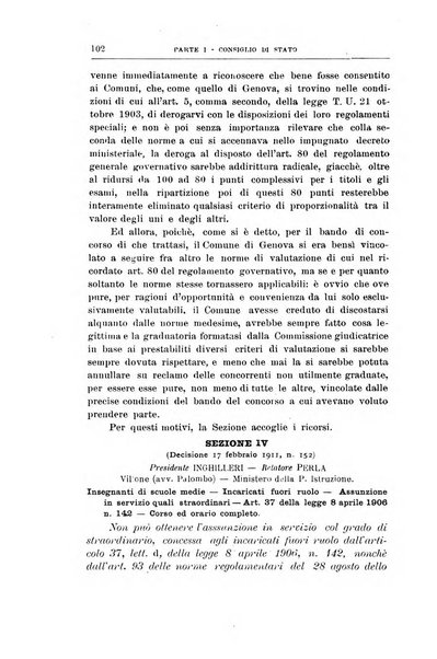 La giustizia amministrativa raccolta di decisioni e pareri del Consiglio di Stato, decisioni della Corte dei conti, sentenze della Cassazione di Roma, e decisioni delle Giunte provinciali amministrative