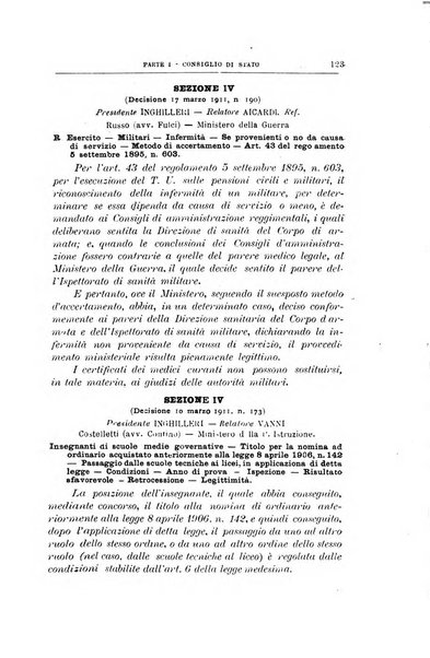 La giustizia amministrativa raccolta di decisioni e pareri del Consiglio di Stato, decisioni della Corte dei conti, sentenze della Cassazione di Roma, e decisioni delle Giunte provinciali amministrative