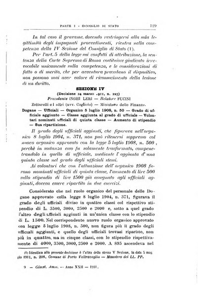 La giustizia amministrativa raccolta di decisioni e pareri del Consiglio di Stato, decisioni della Corte dei conti, sentenze della Cassazione di Roma, e decisioni delle Giunte provinciali amministrative