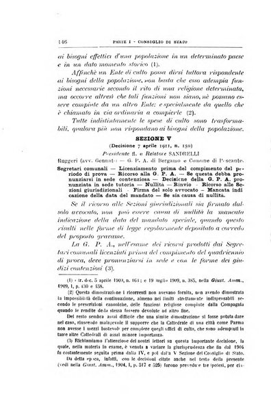 La giustizia amministrativa raccolta di decisioni e pareri del Consiglio di Stato, decisioni della Corte dei conti, sentenze della Cassazione di Roma, e decisioni delle Giunte provinciali amministrative