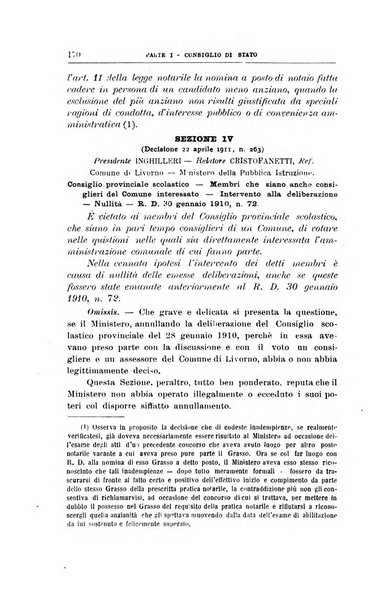 La giustizia amministrativa raccolta di decisioni e pareri del Consiglio di Stato, decisioni della Corte dei conti, sentenze della Cassazione di Roma, e decisioni delle Giunte provinciali amministrative