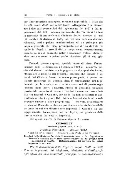 La giustizia amministrativa raccolta di decisioni e pareri del Consiglio di Stato, decisioni della Corte dei conti, sentenze della Cassazione di Roma, e decisioni delle Giunte provinciali amministrative