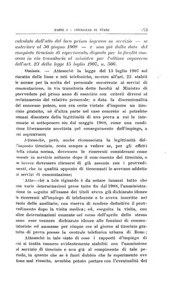 La giustizia amministrativa raccolta di decisioni e pareri del Consiglio di Stato, decisioni della Corte dei conti, sentenze della Cassazione di Roma, e decisioni delle Giunte provinciali amministrative