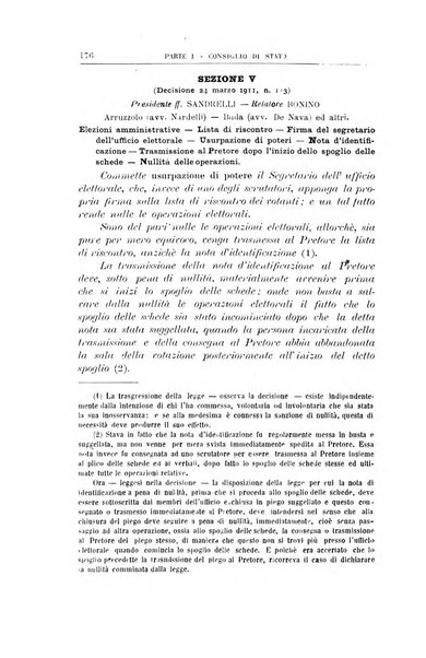 La giustizia amministrativa raccolta di decisioni e pareri del Consiglio di Stato, decisioni della Corte dei conti, sentenze della Cassazione di Roma, e decisioni delle Giunte provinciali amministrative