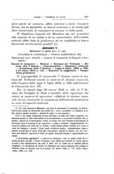 La giustizia amministrativa raccolta di decisioni e pareri del Consiglio di Stato, decisioni della Corte dei conti, sentenze della Cassazione di Roma, e decisioni delle Giunte provinciali amministrative