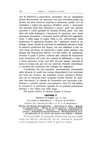 La giustizia amministrativa raccolta di decisioni e pareri del Consiglio di Stato, decisioni della Corte dei conti, sentenze della Cassazione di Roma, e decisioni delle Giunte provinciali amministrative