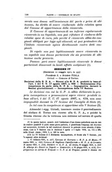 La giustizia amministrativa raccolta di decisioni e pareri del Consiglio di Stato, decisioni della Corte dei conti, sentenze della Cassazione di Roma, e decisioni delle Giunte provinciali amministrative