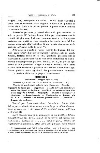 La giustizia amministrativa raccolta di decisioni e pareri del Consiglio di Stato, decisioni della Corte dei conti, sentenze della Cassazione di Roma, e decisioni delle Giunte provinciali amministrative