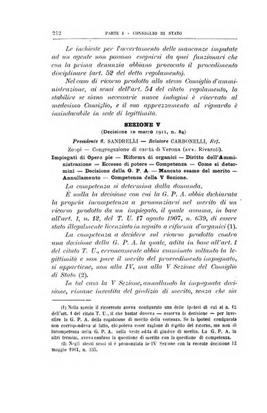 La giustizia amministrativa raccolta di decisioni e pareri del Consiglio di Stato, decisioni della Corte dei conti, sentenze della Cassazione di Roma, e decisioni delle Giunte provinciali amministrative