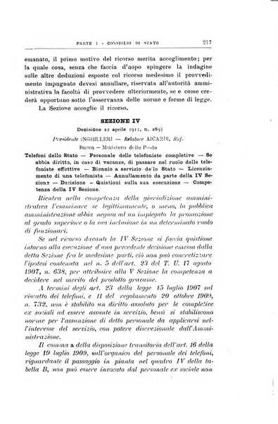 La giustizia amministrativa raccolta di decisioni e pareri del Consiglio di Stato, decisioni della Corte dei conti, sentenze della Cassazione di Roma, e decisioni delle Giunte provinciali amministrative